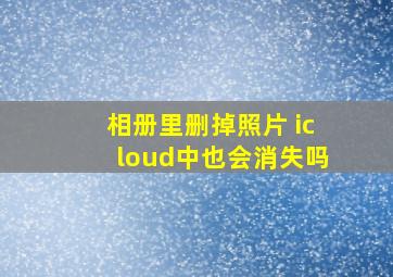 相册里删掉照片 icloud中也会消失吗